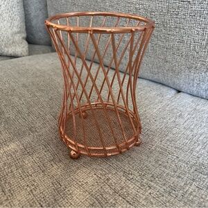 Elegant Copper color Wire Metal Utensil Holder